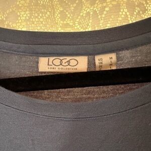 LOGO by Lori Goldstein Slate Blue Tee